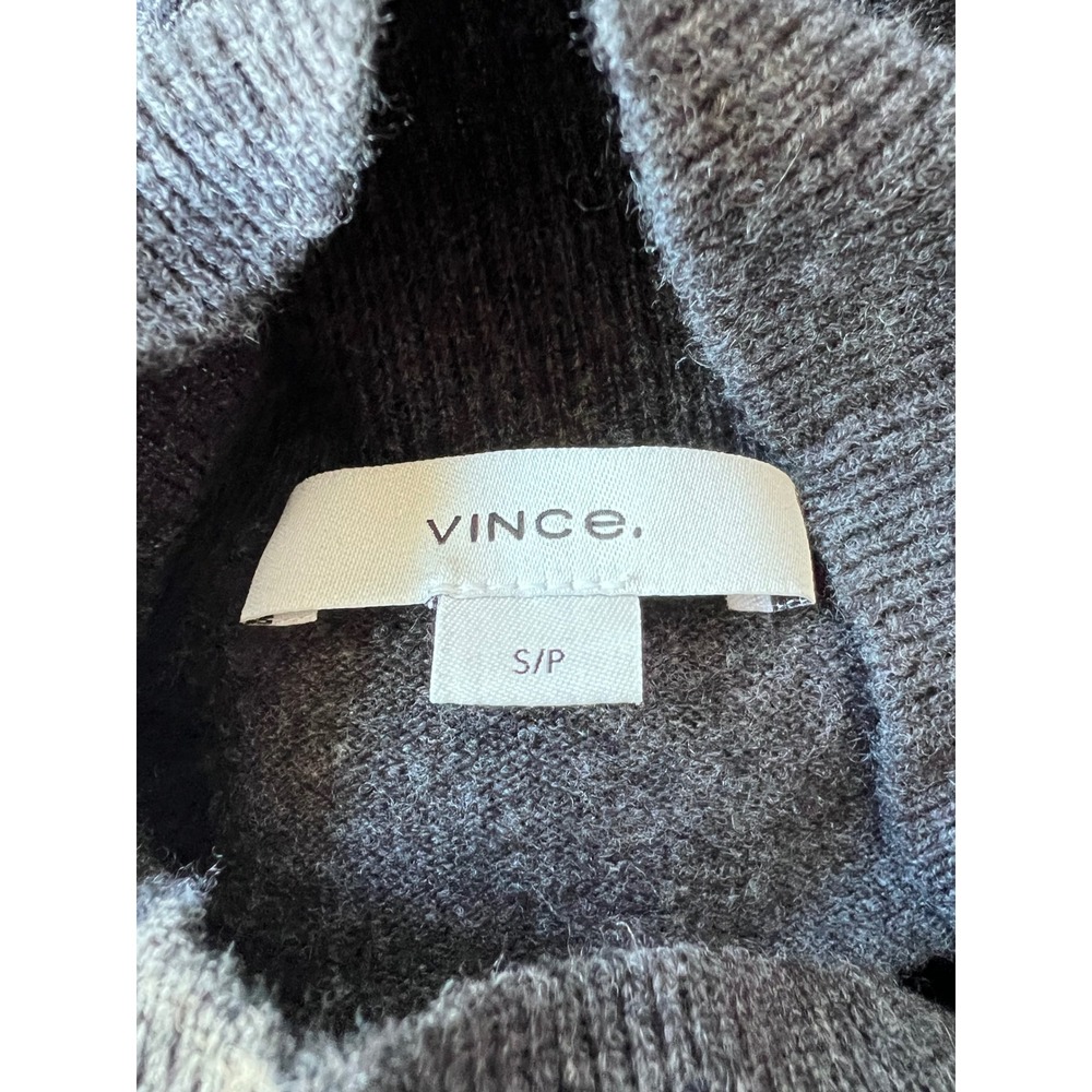 Vince‎ Womens Wool Cashmere Mock Neck Sweater Charcoal Grey Small S/P - Picture 3 of 7